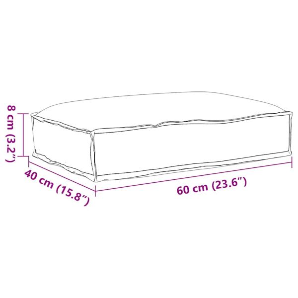Възглавница Крем 60 x 40 x 8 см Оксфордска тъкан