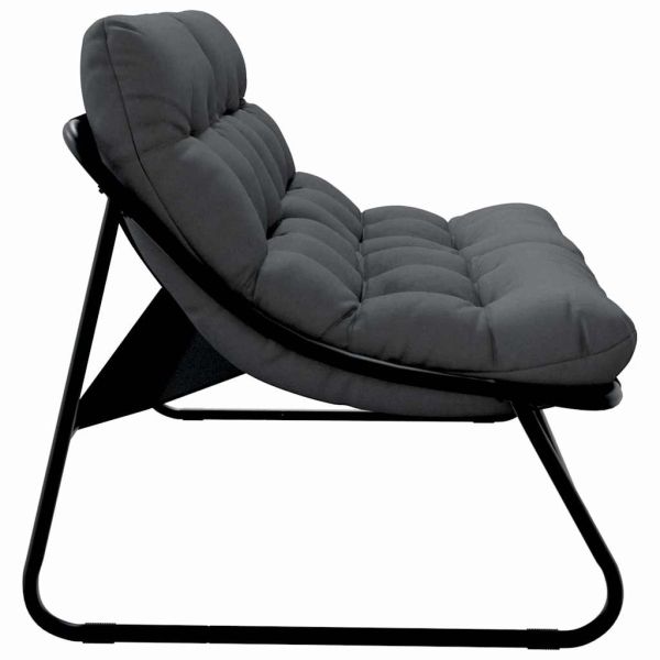 Градинска мебел с възглавница Черно 110 x 81 x 71 см