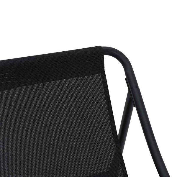 Градинска мебел 3 pcs Черно Прахово боядисана стомана