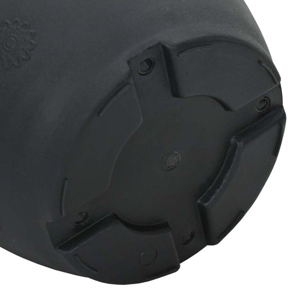 Кръгла саксия за цветя 24 pcs Черно Ø 34 x 28 см Пластмаса