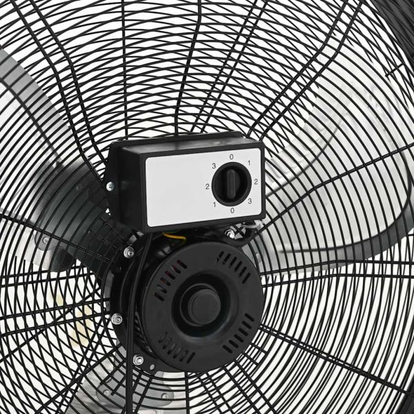 Индустриален барабанен вентилатор, 77 см, 187,7 W, черен