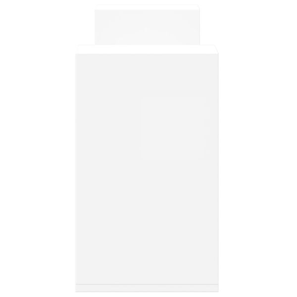 ТВ шкафове, 2 бр, бели, 100x30x50 см, инженерно дърво