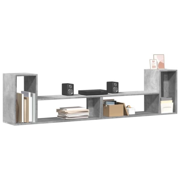 ТВ шкафове, 2 бр, бетонно сиви, 100x30x50 см, инженерно дърво