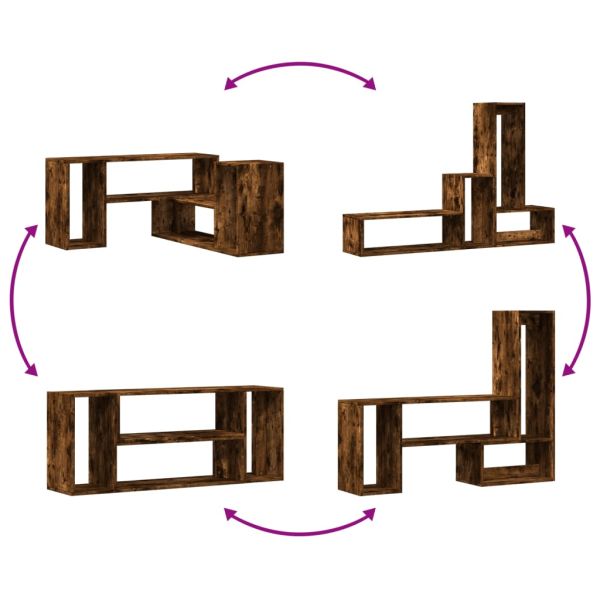 ТB шкафове, 2 бр, опушен дъб, 100x30x50 см, инженерно дърво