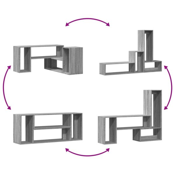 ТВ шкафове, 2 бр, сив сонома, 100x30x50 см, инженерно дърво