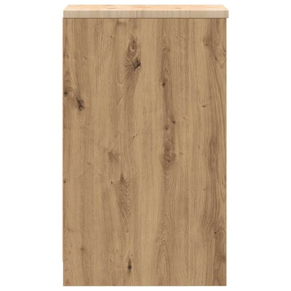 Гаражен шкаф за съхранение, дъб артизан, 30x51x85 см, бор масив