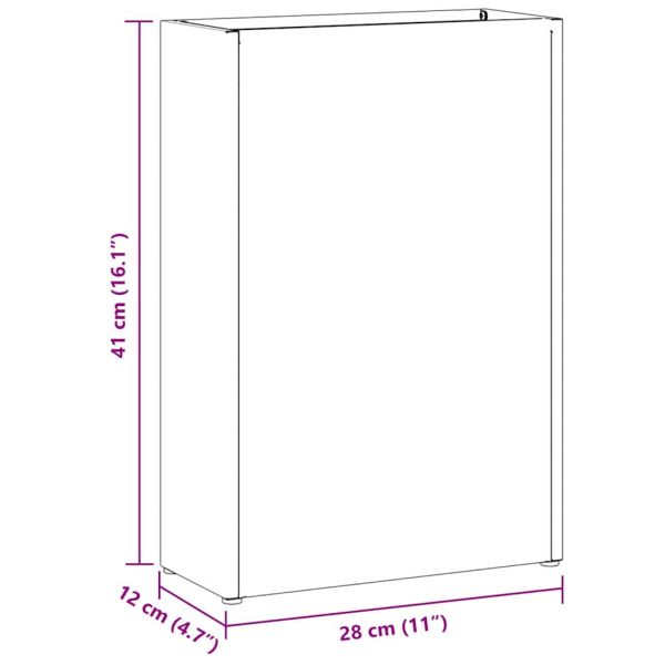 Стойка за чадър Черно 28 x 12 x 41 см Стомана