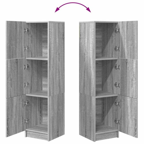 Висок шкаф Сив Сонома 31.5 x 32 x 122.5 см