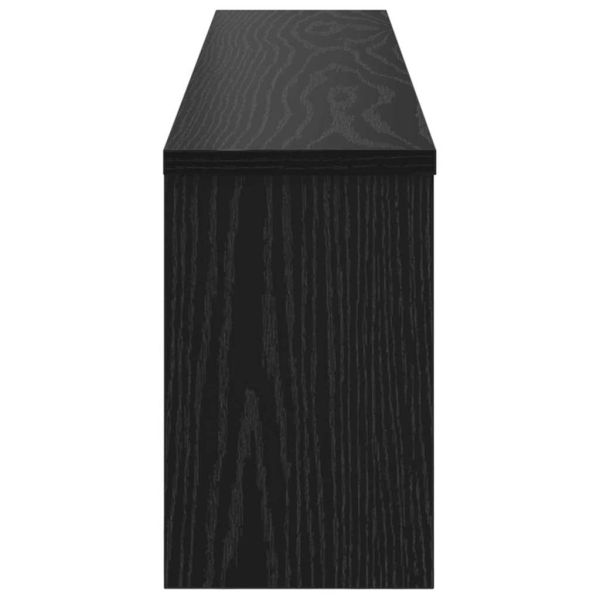 Стенен закачалка за палта с рафт Черен дъб 100 x 16 x 26 см