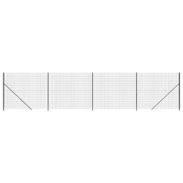 Плетена оградна мрежа с фланец, антрацит, 1,4x10 м
