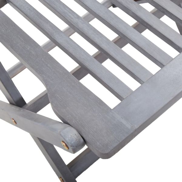 Сгъваеми градински столове, 4 бр, възглавници, акация масив