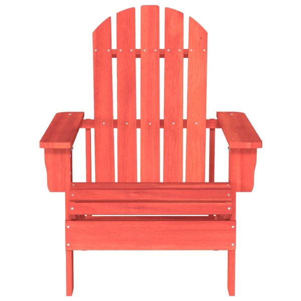 Градински стол "Адирондак", чам масив, червен