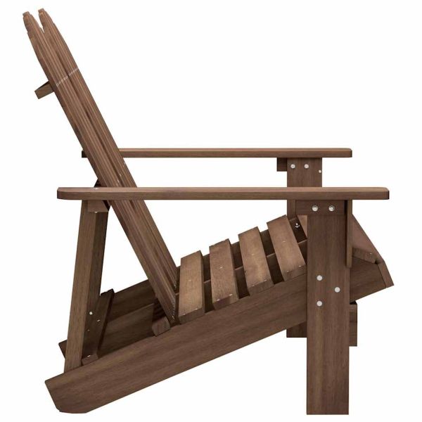 2-местен градински стол "Адирондак", чам масив, кафяв