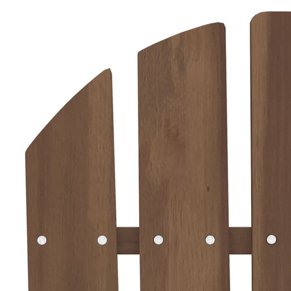 2-местен градински стол "Адирондак", чам масив, кафяв