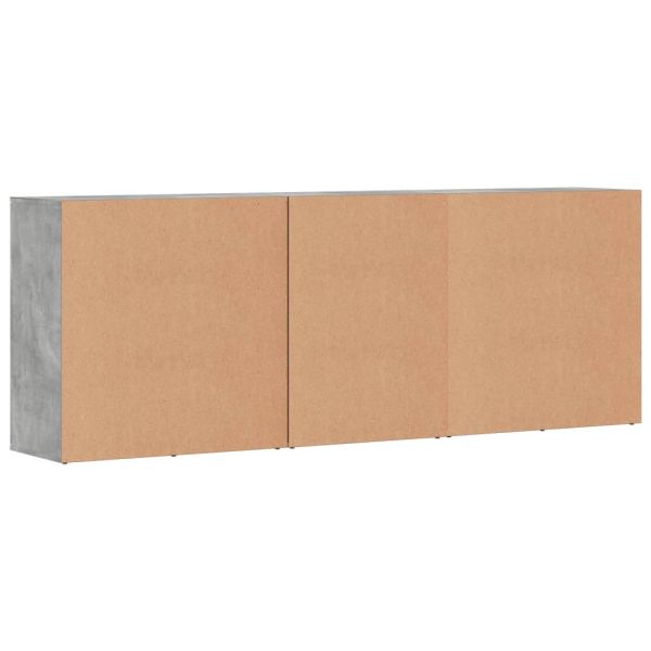 Сайдборди, 3 бр, бетонно сиви, инженерно дърво