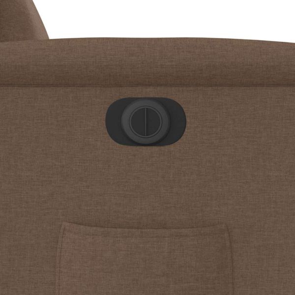 Електрически наклоняем стол, кафяв, текстил