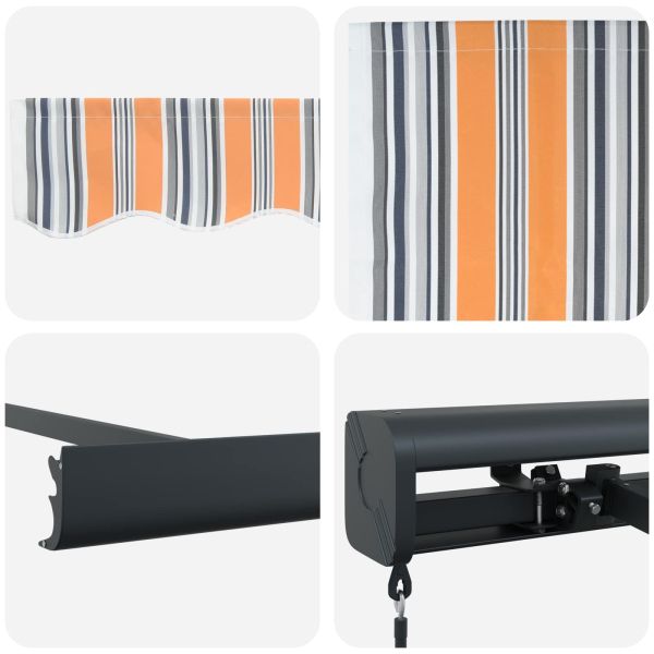 Сгъваем навес Оранжево и сиво 400 × 300 cm Платно и алуминий