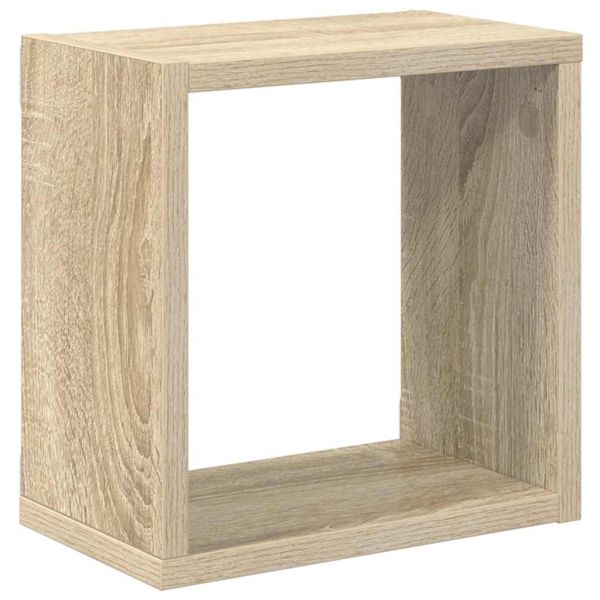 Стенни кубични рафтове, 6 бр, дъб сонома, 26x15x26 см