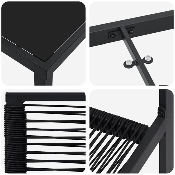 Комплект за хранене в градината 3 pcs Черно