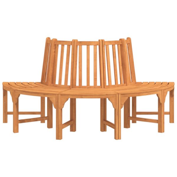 Полукръгла пейка за около дърво, Ø208 см, масивен евкалипт