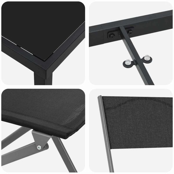 Комплект за хранене в градината 3 pcs Черно