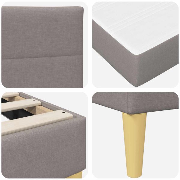 Рамка за легло Таупе 140 x 200 cm Полиестер