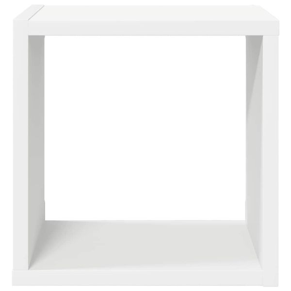 Стенни кубични рафтове, 4 бр, бели, 26x15x26 см