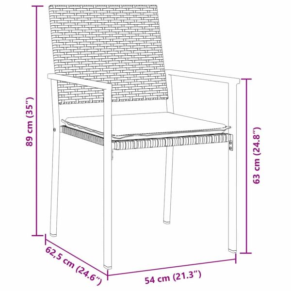 Комплект за хранене в градината 5 pcs Черен и Светло Сив