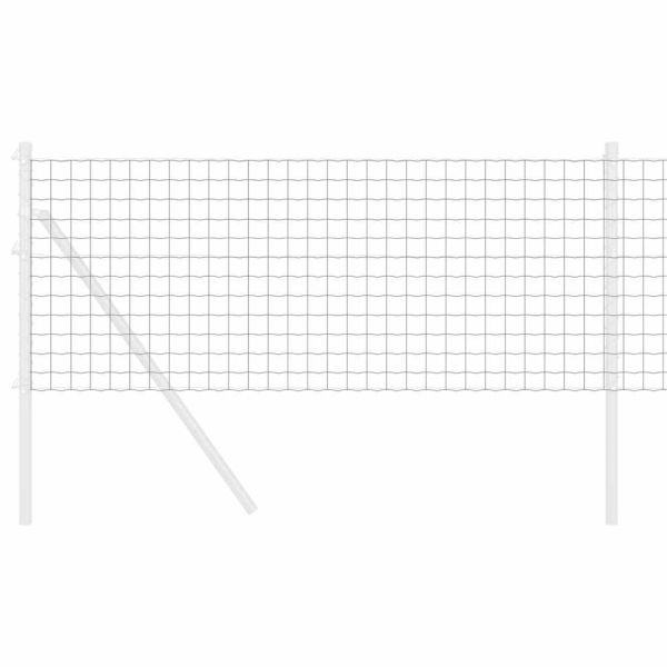 Европейска ограда Сив 0,4 x 10 м Желязо с PVC покритие