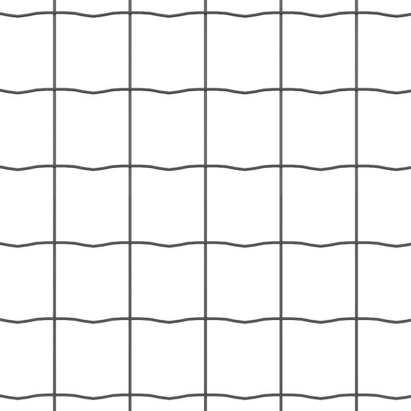 Европейска ограда Сив 0,4 x 10 м Желязо с PVC покритие