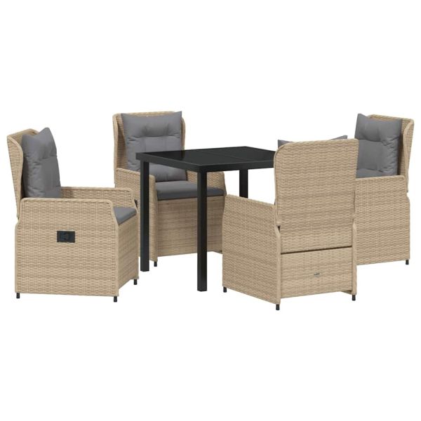 Комплект за хранене в градината 5 pcs Бежов и Светло Сив