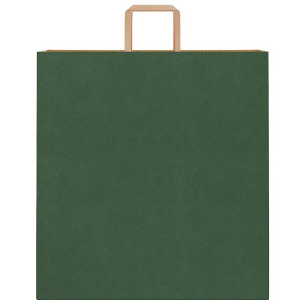Хартиени торбички 250 бр с дръжки зелени 45x17x48 см