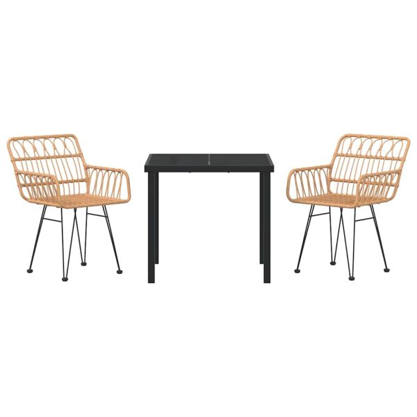 Комплект за хранене в градината 3 pcs Кафяво