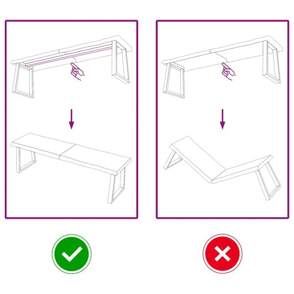 Плот за маса светлокафяв 140x40x(2-4) см обработен масивен дъб