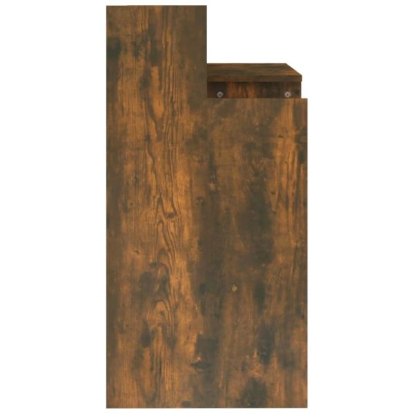 Бюро с LED осветление, Опушен дъб, 97x45x90 см, инженерно дърво