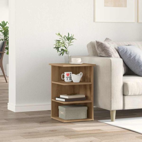 Сайдборд, дъб артизан, 35x35x55 см, инженерно дърво