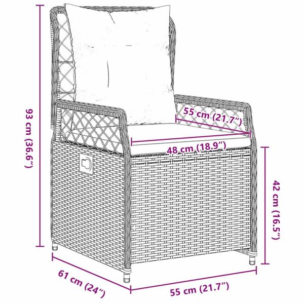 Комплект за хранене в градината 5 pcs Бежов и кремаво бял