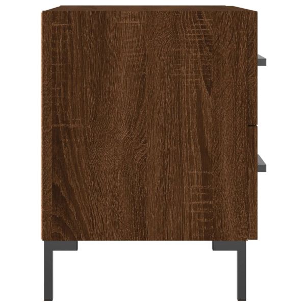 Нощни шкафчета 2 бр кафяв дъб 40x35x47,5 см инженерно дърво