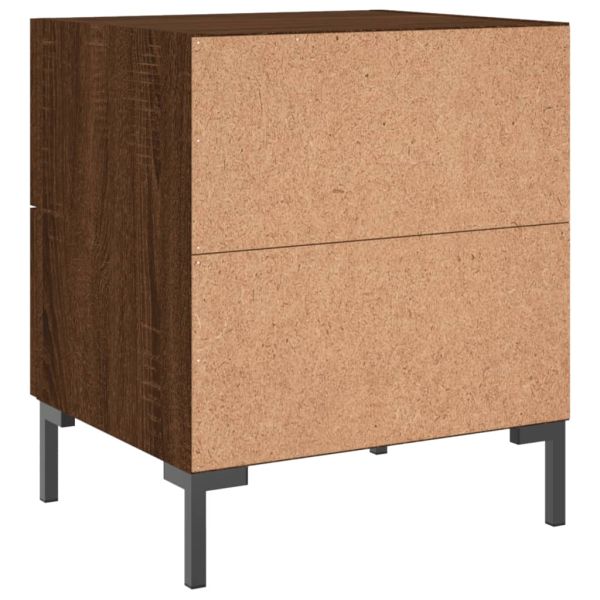 Нощни шкафчета 2 бр кафяв дъб 40x35x47,5 см инженерно дърво