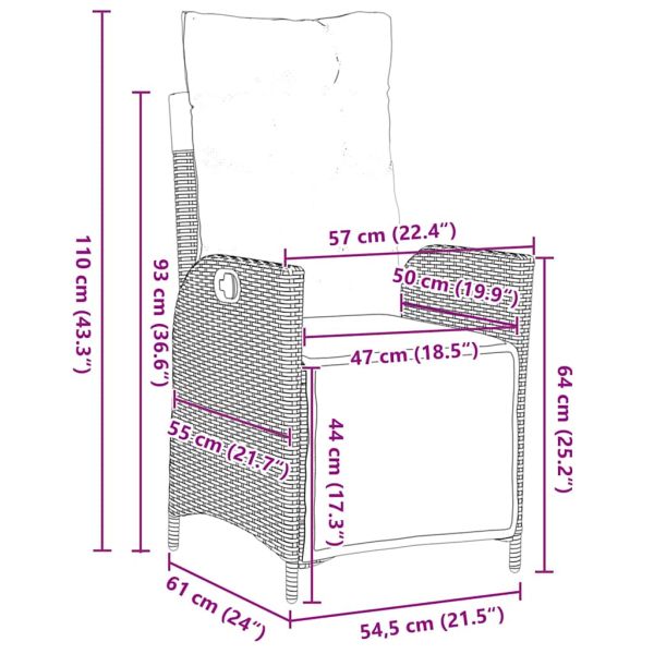 Комплект за хранене в градината 3 pcs Бежово полиратан