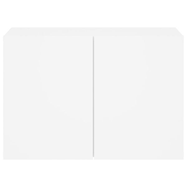 ТВ шкаф за стенен монтаж, бял, 60x30x41 см