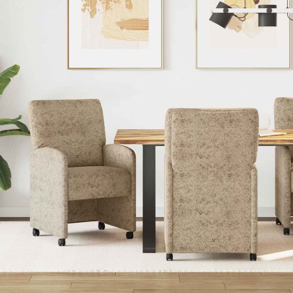 Столове с Колела с колела 2 pcs Светлосиво 57 x 67 x 95 см