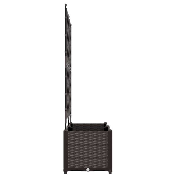 Градинска саксия 2 pcs Кафяво 80 x 40 x 143 см Пластмаса