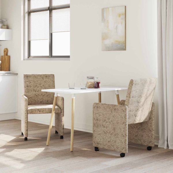 Столове с Колела с колела 2 pcs Светлосиво 57 х 66 х 94 см