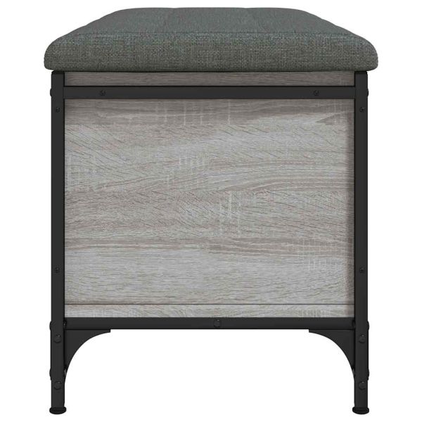 Пейка за съхранение, сив сонома, 82x42x45 см, инженерно дърво