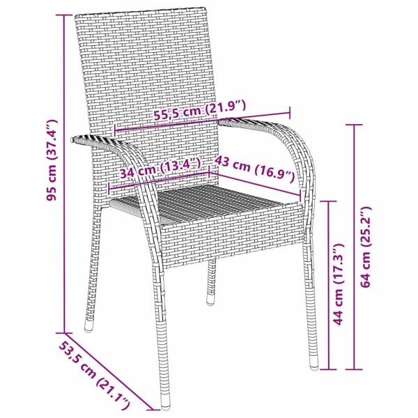 Комплект за хранене в градината 3 pcs Черно