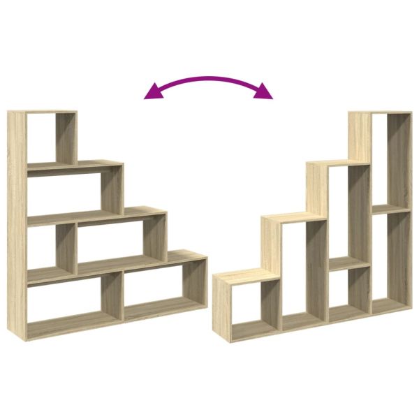 Разделител за стая / библиотека 4 нива 143,5x29x143,5 см