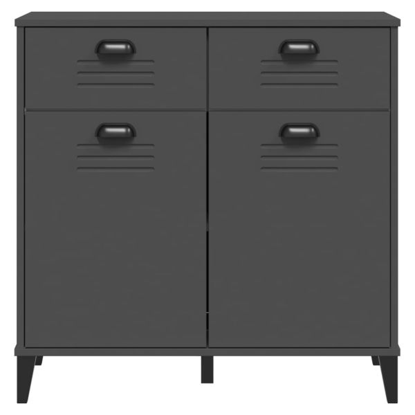 Сайдборд "VIKEN", антрацитно сиво, 80x40x80 см, инженерно дърво