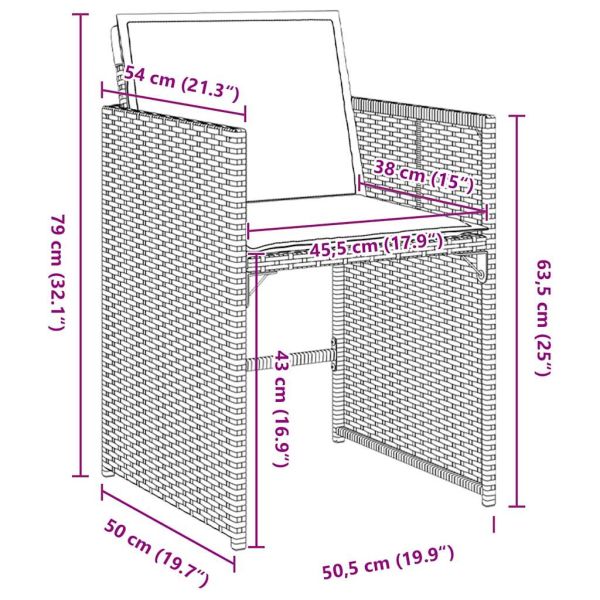 Комплект за хранене в градината 5 pcs Сив полиратан