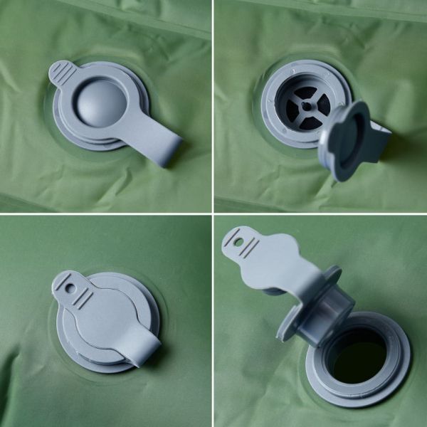 Самонадуваем дюшек за къмпинг с възглавници за 2 души зелен